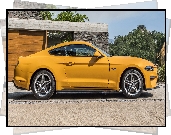 Żółty, Ford Mustang GT, Bok